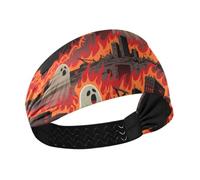 Bat in The Fire Halloween Fascia di raffreddamento per le donne moda fascia elastica sudore per yoga make up trucco Pallavolo