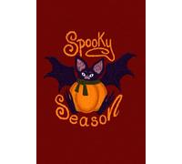 Bat In The Pumpkin Spooky Season Journal / Notebook / Planner / Blank Dotted Diary , 140 Pages, 6"x9" Soft Cover, Matte Finish