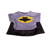 BAT MAN Orso T-shirt con mantello - 16 "/ 40cm TEDDY BEAR ABBIGLIAMENTO PER Build a orso