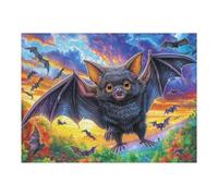 Bat Moon Night Forest Puzzle 500 Pezzi Per Famiglia E Amici Happy Time Rompicapo Relax Pressione Ridotta Giochi Da Tavolo Per Serate in Compagnia Regalo Natale 2025 500 PCS
