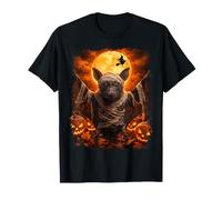 Bat Mummy in Creepy Pumpkin Patch sulla Notte di Halloween Maglietta
