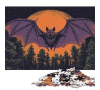 Bat Puzzle Brain Teaser 100% Recycled Cardboard Jigsaw Puzzle for Women Men Mother's Day Gifts 70x50cm/1000pcs