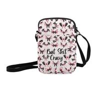 Bat Shit Crazy Crossbody Bag Butterfly Wing Gift Bat Lover Gift, Bat Cb Regno Unito