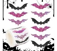 Bat Stickers, Halloween Decals, Envelope Seals with 1.97x1.97x1.18in Size Decorative Set, Party Supplies for Kids Friends, Youth Girls, Boys Room, Treat Bags, Scrapbooks Invitations