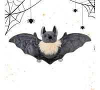 Bat Stuffed Animal - Wing Plush Toy, Realistic Bat Decoration, Soft Plush Material, Cute Halloween Fall Home Decor, Birthday Gift For Kids Babies Boys, Desktop & Shelf Display