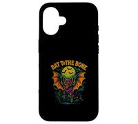 Bat To The Bone Scary Flying Bat Halloween Design Custodia per iPhone 16