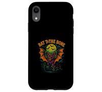 Bat To The Bone Scary Flying Bat Halloween Design Custodia per iPhone XR