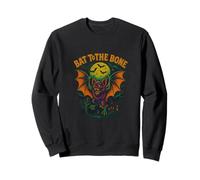 Bat To The Bone Scary Flying Bat Halloween Design Felpa