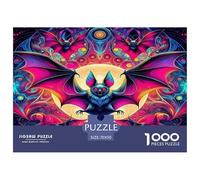 Bat1000 Pezzi Puzzle CittàAnimal Bat Divertimento Per Adulti Puzzle Animali Divertenti Per Uomo E Donna Regalo Giocattolo Colorato Per La Famiglia70x50cm/1000pcs