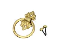Batacchio For Porta In Ottone Anticato, Fatto A Mano, Maniglia D'ingresso Rustica, Casa E Giardino(60mm Gold color)
