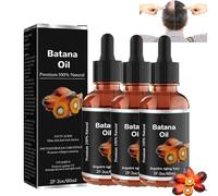 Batana Oil for Hair Growth, 100% Natural Batana Oil Organic for Healthy Hair, Enhances Hair & Skin Radiance, Effectively Promotes Hair Wellness, Leaves Your Hair Smoother Oil (3 pezzi)
