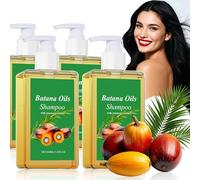 Batana Oil Shampoo, Shampoo di Batana Oil, Capelli Lisci, Mantiene la Lucentezza e la Morbidezza 100ml (4 Pezzi)