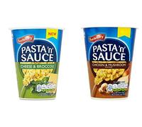 Batchelors Pasta 'n' Sauce - Juego de 6 ollas, 2 sabores. 3 de cada uno: pollo y seta; queso y brócoli.