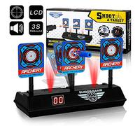 BatdTech Digital Bersaglio Auto-Reset Elettrico Tiro con Display LCD Effetto Sonoro Leggero per Nerf N-Strike Elite/Mega/Rival Serie (Non Incluso: Pistola Giocattolo)