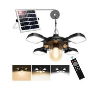 BatdTech Lampada Solare Esterna con 5M Cavo, 192 LEDs Faretto Led da Esterno con 5 Modes Sensore di Movimento e Telecomando, 4400mAh Lampioni Luci Solari da Giardino per Giardino Garage