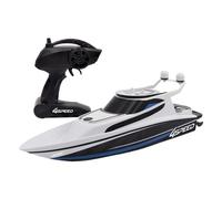 Silverlit Silverlit-4SPEED by Speed Boat-2.4Ghz Barco teledirigido Negro-34 cm, 70009, Blanco y Negro, Colore White/Black