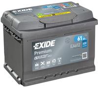 BATERÍA 12V/61AH - 600 CCA - SERIE EXIDE PREMIUM EA612 | Compatibile con: ALPINA RLE Roadster, ASTON MARTIN TICKFORD CAPRI, AUDI 100 C1 Coupe, 100 C1 berlina, 100 C2 Avant