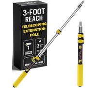 Bates - Asta di prolunga, palo da 3 piedi, palo telescopico, palo di vernice, palo estensibile, palo di estensione del rullo di vernice, palo per pittori, maniglia di estensione, manico telescopico,