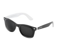 Bates Vision - Occhiali misti bianchi con schermo da ginnastica per computer, smartphone, lettura e scrittura, televisione, nero/bianco, taglia unica