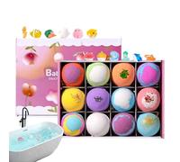 Bath Balls,12-Piece Body Cleanser,Bubble Bath Toys | Bubble Treasure Baths Salt Balls | for Relaxation Play Spa Home Bathroom Hotel Boys Girls