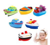 Bath Boat Toy - Giocattolo d'acqua per vasca da bagno - giocattoli per bambini per vasche da bagno e piscina, set di 6 giocattoli da bagno | Strumento per giocare a vasca da bagno per bambini per