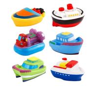 Bath Boats - Giocattoli d'acqua da nuoto in 6 pezzi - Gioco di gioco galleggiante non tossico | Divertimento a prova di spruzzi per bagno e piscina - Giocattoli da bagno per tutti
