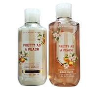Bath & Body Works - Lozione per il corpo da 8 oz e gel doccia da 10 oz Bath and Body Works Pretty as a Peach (confezione da 2) (la confezione può variare)