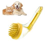 Bath Brush, Grooming Scrubber, Built in Soap Dispenser, Gentle Massaging Bristles, Pet Tool for Cat, Dog, Swimming, Beach, Travel, Camping, Home Use, 7.09x2.76x2.95 Inches