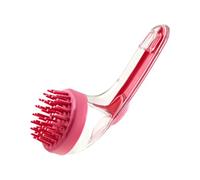 Bath Brush, Grooming Scrubber, Built in Soap Dispenser, Gentle Massaging Bristles, Pet Tool for Cat, Dog, Swimming, Beach, Travel, Camping, Home Use, 7.09x2.76x2.95 Inches