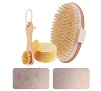 Bath Brush, Shower Scrubber, Face Brushes, Facial Cleansing Brush with Gentle and Skin Friendly Bristles for Exfoliate and Refreshing in Bathroom, 5.12x3.15x1.77 Inches
