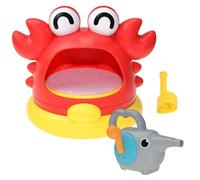 Bath Bubble Machine, Cute Cartoon Crab Bubble Machine Bath Toy with 2 Attachments, No Battery Required, Educational for Kids Ages 12-18 MonthsBath