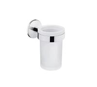 BATH+ BY COSMIC DUO ROUND PORTA SPAZZOLINI VETRO OPACO CROMO 2620152