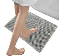 Bath Mat, Non Slip Bathroom Rugs Shower Mat, Super Absorbent Quick Dry Waffle Texture Bathmat for Tub Floor Entryway Kitchen Home Decor, Machine Washable Carpet, 17x24 inches