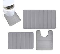 Bath Mat Set - Non Slip Soft Contour Design, Absorbent Microfiber, Quick Dry Construction, Plush Comfortable Texture | Bathroom Floor Carpet for Home Gym Salon Spa Hotel Shower Entrance Use