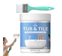 Bath Paint White Bath Enamel Paint, Tile Refinishing Set with Tools, Easy To Use Sink P-Aint, Water Quick-Dry B- Refinishing for Bathroom Kitchen, Repair Area