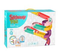 Bath Rail Toys, Water Slide Track, Kids Shower Game, Wall-Mounted Educational Interactive Fun Easy to Collectible Sturdy Material Safety for Children, Multicolor