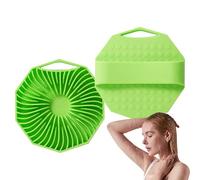 Bath Scrubber for Body, Silicone Loofah Brush, 2-Piece Soft Massage Cleaning Set, Durable Non-Slip Handle, Gentle Deep Cleansing, Bathroom Accessories for Men Women