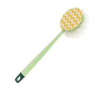Bath Scrubber - Long Handle Double Sided with Loofah | Scrub Brush Shower Scrubber for Body with Extended Reach Cleaning for Adults Elderly Arm Leg Back Home Apartment Dorm Hotel Bathroom