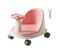 Bath Seat, Ergonomic Bath Support, 14,96 x 11,81 x 7,09 pollici, design antiscivolo con ruote, comodo accessorio per ragazze, ragazzi, bagno di sicurezza, Khaki/Yellow/Green/Pink