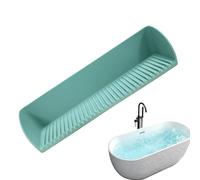 Bath Splash Guard, Shower Toy Organizer, Tub Water Stopper, Waterproof Non-Slip Tray Holder Bathroom Use for Baby Toddler, Easy installation, Silicone construction 15.98x3.54x3.94 Inches