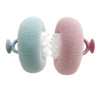 Bath Sponge - 2 Pieces Body Scrubber | Shower Sponge | Sunflower Suction Cup Bath Ball | 2 In 1 Body Exfoliator | Cleaning Brush | Mesh Scrubbers For Girls Boys Men Travel Home Hotel Spa Gym