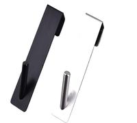 Bath Towel Hooks Robe Hook Satin Towel Holder For Bathroom Bathroom Accessories Water-Resistant Hooks Heavy Duty Hooks Door Back Clothes Hook Simple Storage Hook To Save Space For Shower Laundry(Black
