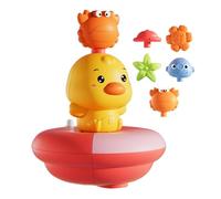 Bath Toys, Electric Duck Water Sprinklers, Interactive Splashing Toy, 4.33x4x33x4.72 inches Fun Spinner and Lighting Features for Boys, Girls in Shower, Bathtub, Beach, Pool