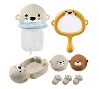 Bath Toys, Floating Tub Animals, Sensory Play Figures, Long Tail Keyword, Interactive Educational Floating Animal Family Bathtub Toy for Babies at Pool Beach Parties