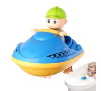 Bath Toys, Wind-Up Water Toys for Babies, ABS Interactive Sensory Play, Fun Activity for Toddler 2-3 Years Old, Ideal for Pool, Beach Trips, Shower, Outdoor Fun, (Yellow/Blue)