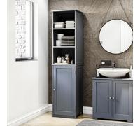 Bath Vida Armadietto alto a 1 anta e 2 ripiani, grigio (FSC 100%) (grigio)