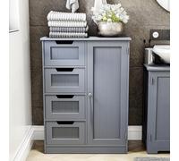 Bath Vida Armadietto da pavimento con 4 cassetti e 1 anta FSC (grigio)