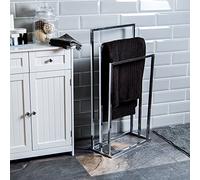 Bath Vida - Binario autoportante per Bagno, Cromato Bagno su Tre Livelli Silver