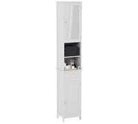 Bath Vida Priano-Armadietto Alto a Specchio per Il Bagno, Bianco, H 190 x W 40 x D 30 cm