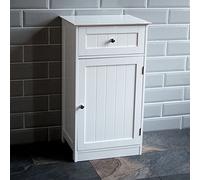 Bath Vida Priano-Armadietto da Bagno con 1 Anta e 1 cassetto, Colore: Bianco, Legno ingegnerizzato, 53 x 34 x 15 cm